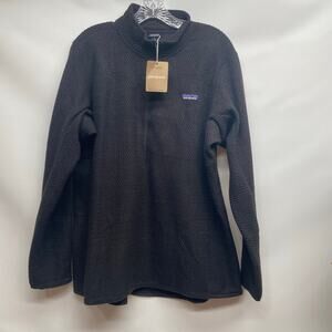 Patagonia Womens R1 Air Zip-Neck Fleece Pullover with hidden pocket Black XL